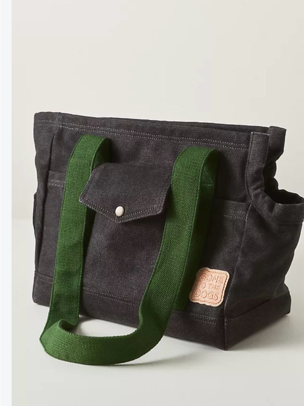 Gone To The Dogs Miles Pet Carrier Bag canvas gray green new NWT